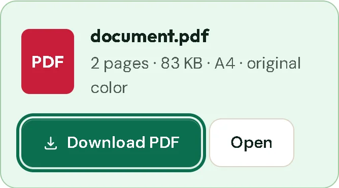 The finished PDF, ready to download